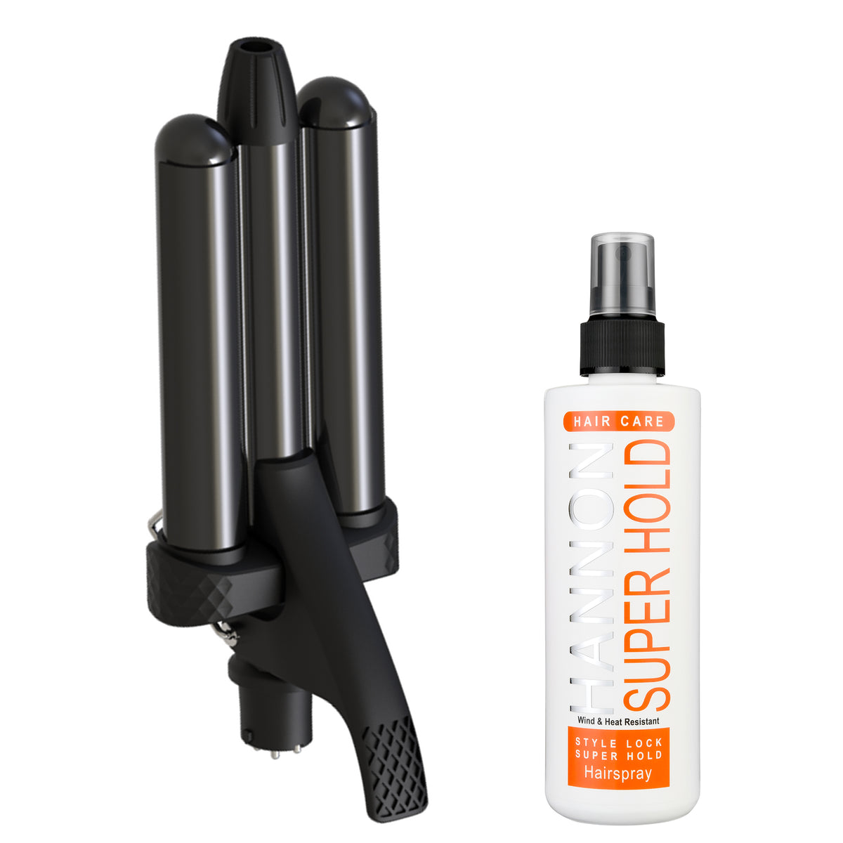 Veaudry myCurl Interchangeable - TRIPLE BARREL & Style Lock Super Hold Hairspray